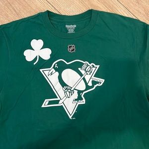 Pittsburgh Penguins Reebok NHL St. Patrick's Day Irish Green T-Shirt